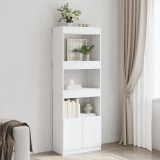 VidaXL Dulap &icirc;nalt, alb, 63x33x180 cm, lemn prelucrat