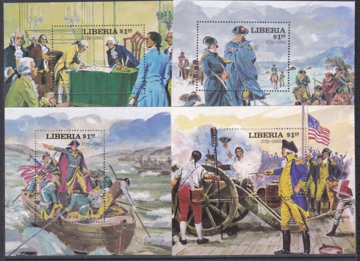 DB1 Istorie 1982 Liberia Independenta SUA 4 x SS MNH