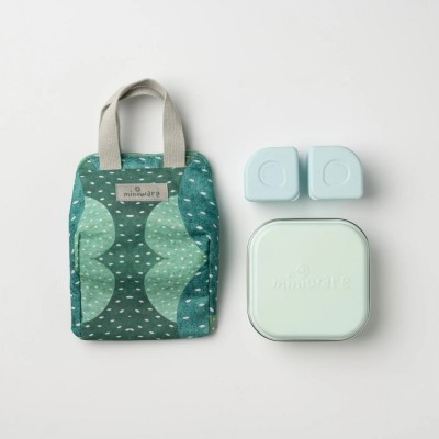 Set geanta termoizolanta mealtote cu cutie grow bento, miniware ready go! bento, 4 piese, prickly pear foto