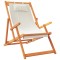 Scaune pliante 2 buc. Material crem - 3