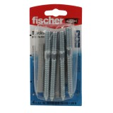 Prezon lemn / metal, Fischer STS, din otel, 10 x 100 mm + diblu nylon, UX 12, set 4 bucati