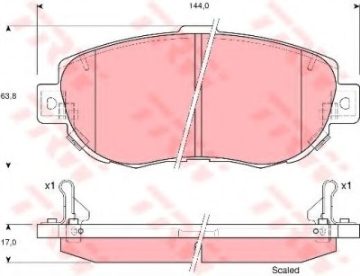 Set placute frana,frana disc LEXUS IS I (JCE1, GXE1) (1999 - 2005) TRW GDB3235 foto