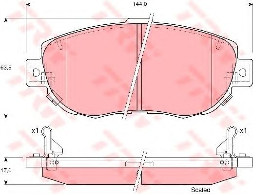 Set placute frana,frana disc LEXUS IS I (JCE1, GXE1) (1999 - 2005) TRW GDB3235