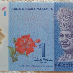 Bancnota exotica 1 RINGGIT - MALAEZIA, anul 2012 ND * cod 840 = UNC POLYMER