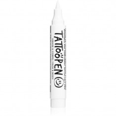 Nailmatic Tattoo Pen stilou de tatuaj pentru fata si corp White 1 buc