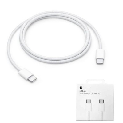Cablu de Date USB-C la USB-C, 1m, 60W - Apple (MQKJ3ZM/A) - White foto