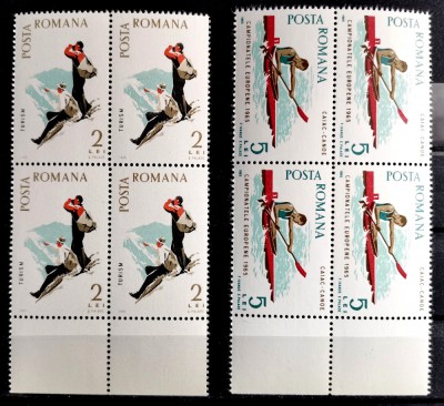 ROMANIA 1965 - Spartachiada - Blocuri de 4 - MNH** - LP 616 foto