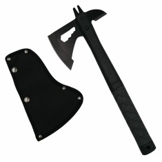 Topor Survivor DEPOX&reg;, Deep Impact, otel inoxidabil, negru, 33 cm, teaca inclusa