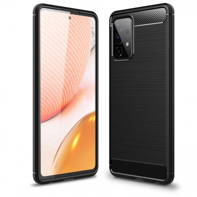 Husa TPU OEM Carbon pentru Samsung Galaxy A72 5G A725, Neagra foto