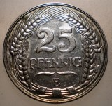 E.040 GERMANIA 25 PFENNIG 1911 E, Europa, Nichel