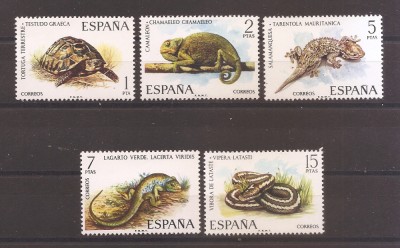 Spania 1974 - Reptile, MNH foto