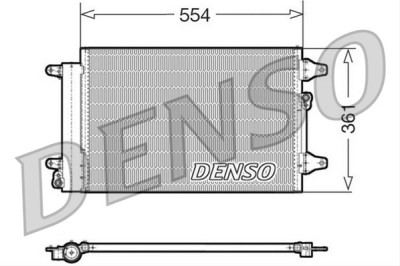 Condensator climatizare AC Denso, FORD GALAXY, 2000-2006; Seat ALHAMBRA, 06.2000-03.2010, VW SHARAN, 03.2000-03.2010 motor 1,9 TDI; 2,0 TDI; 1,8 T/2, foto