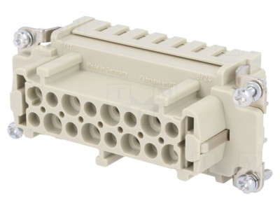 Insert Conector Mamă HDC Han E&amp;reg; 16 PIN 16 PE foto
