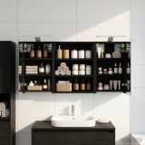 vidaXL Set dulap baie cu raft 3 pcs 100 x 10,5 x 50 cm Lemn compozit 3403689