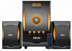 Sistem boxe 2.1 AKAI bluetooth MP3/FM/SD 18W+10Wx2, Negre, SS032A-3515 foto