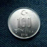 2q - 100 BIN Lira 2002 Turcia / lire, Europa