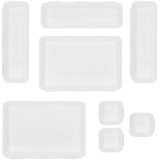 Cumpara ieftin Set organizatoare pentru sertare, 8 piese interconectabile, plastic alb