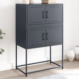 vidaXL Dulap Antracit Otel 68.5x38.5x107 cm Industrial Bufet Living/Dormitor 4 Compartimente