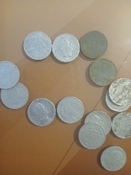 Monede vechi zinc Aluminiu 5 lei 1974