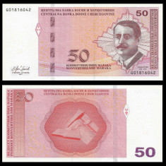 BOSNIA HERTEGOVINA █ bancnota █ 50 Konvertibilnih Marka █ 2017 █ P-85 SRB █ UNC