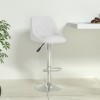 VidaXL Scaun de bar, alb, piele ecologică