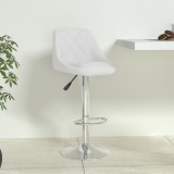 vidaXL Scaun de bar, alb, piele ecologică