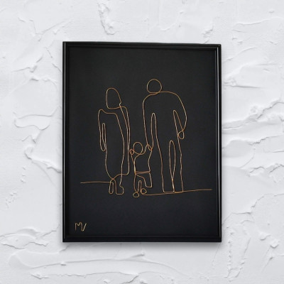 Tablou Familie implinita, 21&amp;times;30 cm foto