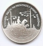 Polonia 100000 Zloti 1991 - Cavaleri Hubal , PROBA, Nickel, 32 mm, Md5, P394 UNC !!!, Europa, Nichel