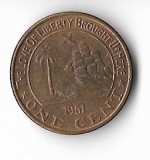 Moneda 1 cent 1961 - Liberia