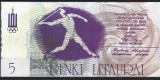 !!! RARR : LITUANIA , COMITETUL OLIMPIC - 5 LITAURAI 1991 - UNC / CEA DIN SCAN