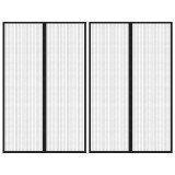Gossi perdea de usa anti-insecte cu magnet, 2 buc., negru, 220x130 cm