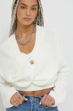 Abercrombie &amp; Fitch cardigan femei, culoarea alb