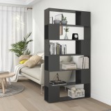 Bibliotecă/Separator cameră, gri, 100x24x188 cm
