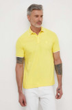 Cumpara ieftin BOSS Orange tricou polo bărbați, culoarea galben, uni 50507699
