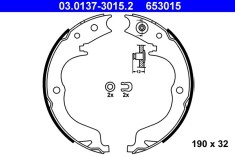 ATE 03.0137-3015.2 Set saboti frana, frana de mana