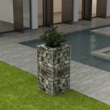 Cumpara ieftin Jardinieră gabion din oțel, 50 x 50 x 100 cm, vidaXL
