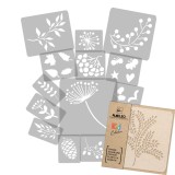 KIDS Șablon de plastic reutilizabile (14 buc) // PLANTĂ