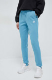 Adidas pantaloni de trening din bumbac cu imprimeu