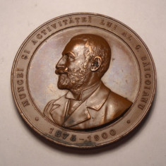 Medalie Jubileul Societatii Creditul Funciar din Bucuresti 1900 A. Baicoianu
