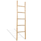 vidaXL Scară pentru prosoape cu 5 trepte, bambus, 150 cm