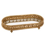 Cumpara ieftin Tava din rasina ovala Antique Gold 43 cm x 22 cm x 8 cm