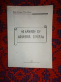 Elemente de algebra liniara - Nicolae Cotfas // 202 pagini,an 2009