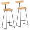 Gossi scaune de bar 2 buc 49x43x103 cm lemn masiv de mango
