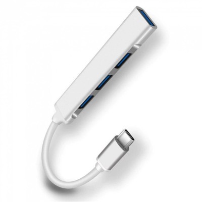 Hub splitter, NEXT, Aluminiu, de la USB-C la USB 3.0 si 3xUSB 2.0 foto