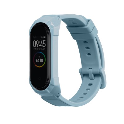 Curea Kwmobile pentru Xiaomi Mi Band 6/Mi Band 5/Mi Band 4, Albastru deschis, Silicon, KWM0000182K005C foto