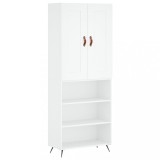 Dulap inalt, alb, 69,5x34x180 cm, lemn compozit