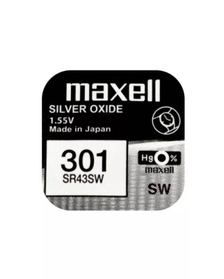 Baterie ceas Maxell SR43SW V301 AG12 1.55V oxid de argint 1buc foto