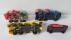 Lot 3 jucarii vechi masinute plastic, machete colectie Joy Toy: Autobetoniera 32, Automacara 33, Autotransport cu tamburi 34, Grecia anii '70 + BONUS