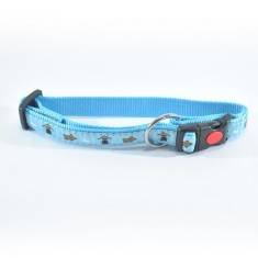 ZGARDA NYLON PENTRU CAINI MOL CU MODEL LIGHT BLUE CLICK 20MM 35-55CM L0902.20055B foto