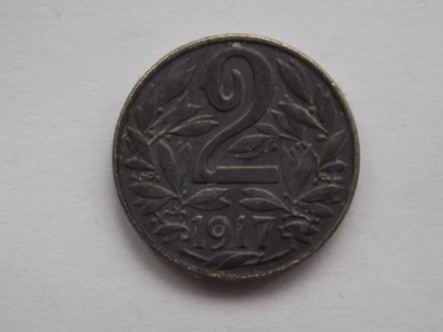 2 HELLER 1917 IMPERIUL AUSTRO-UNGAR foto